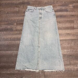 Agolde Light Blue Maxi Skirt